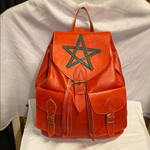 Moroccan Leather Journey Backpack